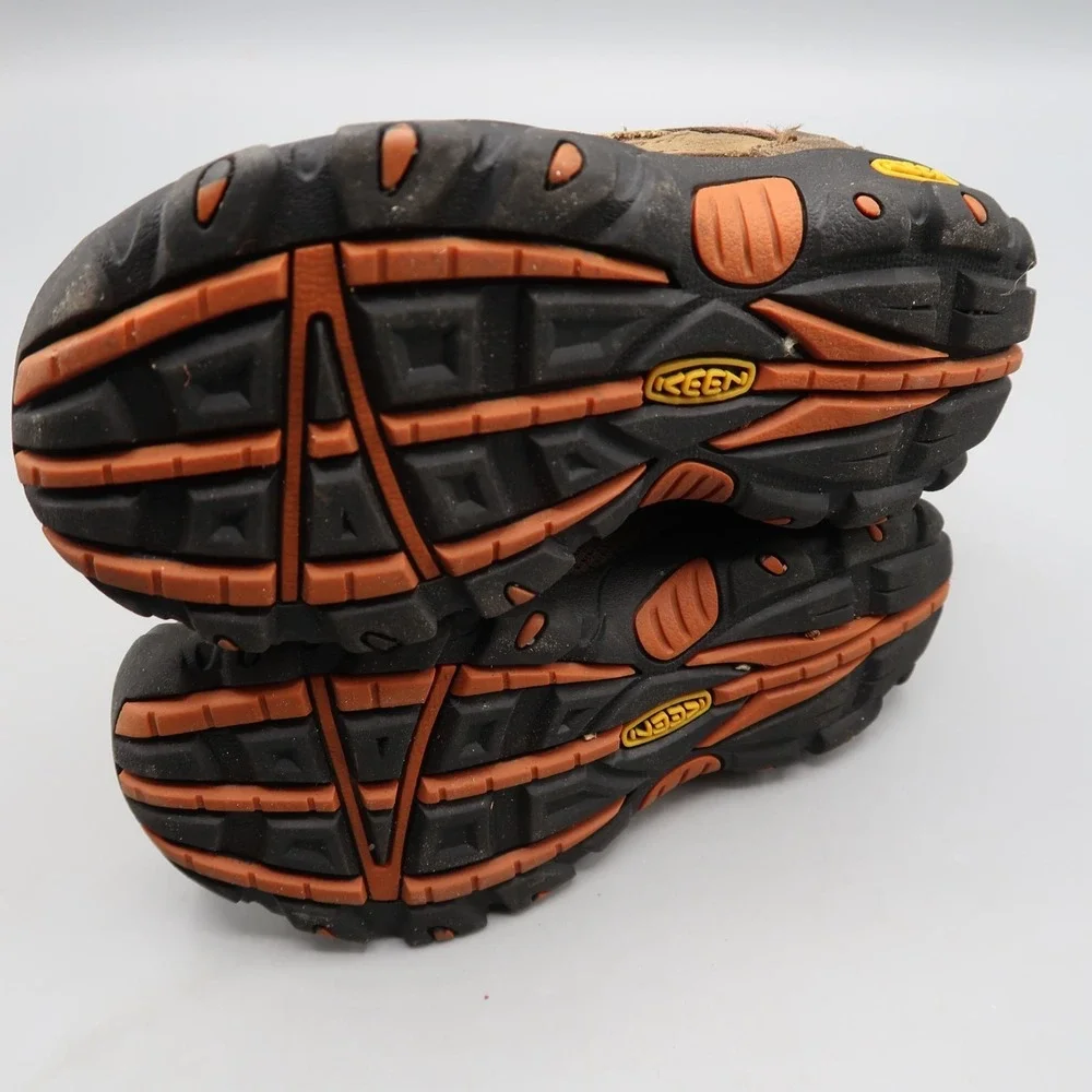 KEEN Kids Hiking Shoes Size 10 US EU 28 Brown Black Trail Outdoor Waterproof
